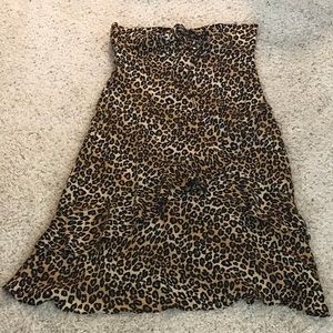 NWOT-Michael Kors Leopard Strapless Dress, Size 4
